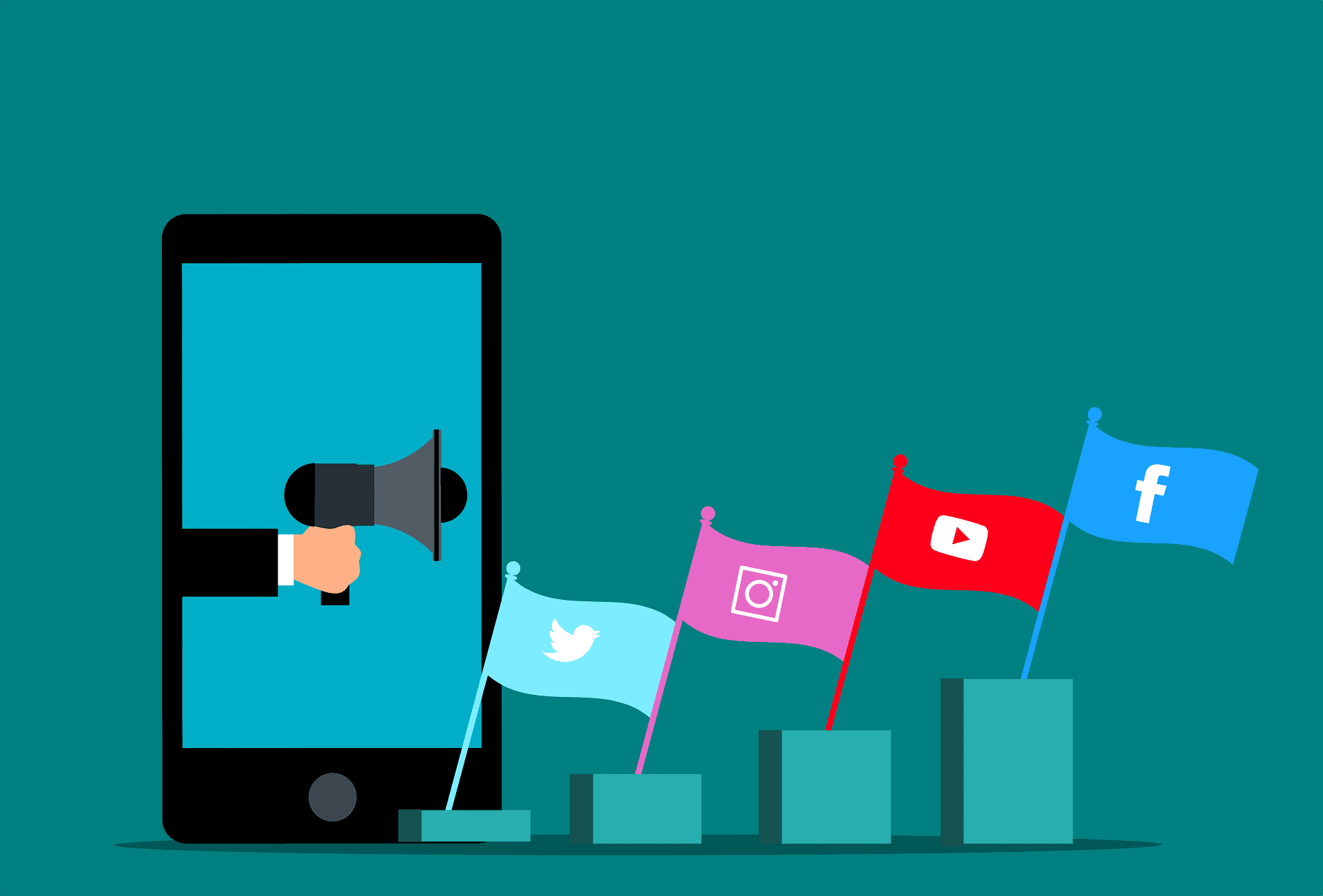 An image showing various social media platforms, symbolizing the diverse opportunities for advertising and audience engagement.